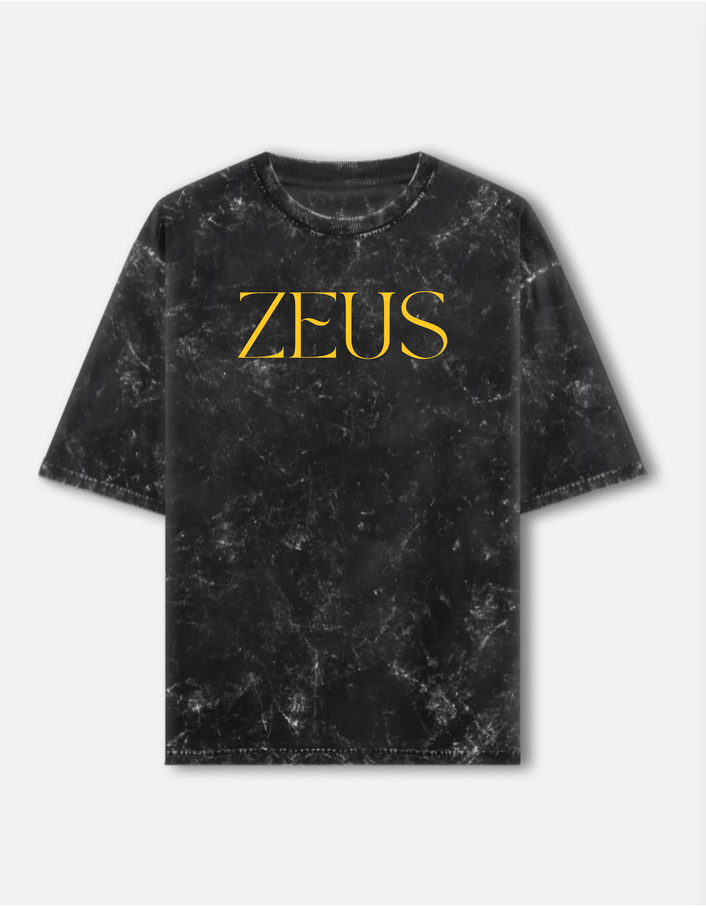 Unisex Acid Washed Oversized Tee - Zeus