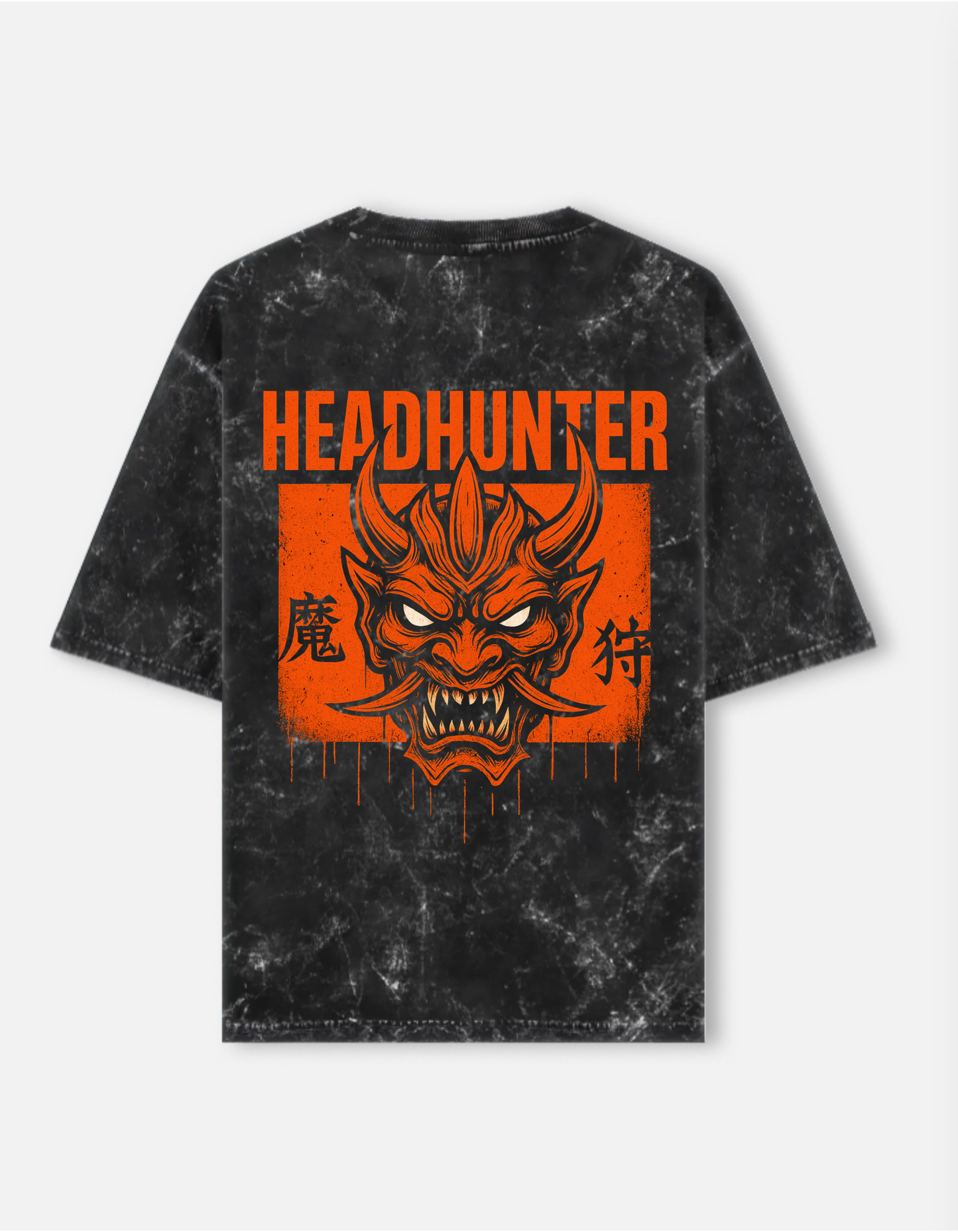 Unisex Acid Washed Oversized Tee - Headhunter