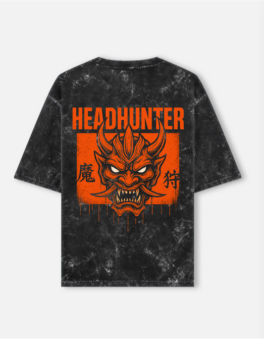 Unisex Acid Washed Oversized Tee - Headhunter